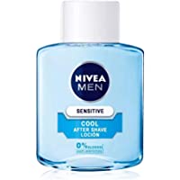 NIVEA MEN Sensitive Cool Loción After Shave (1 x 100 ml)- con 0% alcohol para calmar la irritación- loción calmante para…